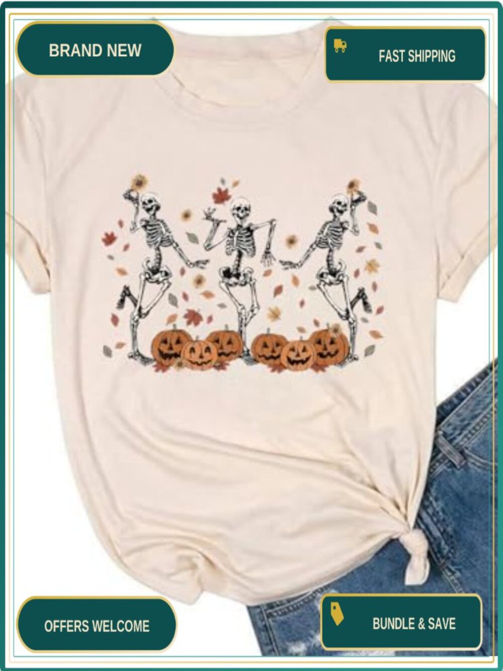 Fall Pumpkin Graphic Tee Women Thanksgiving Halloween Short Sleeve T-Shirt
